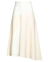 Jil Sander Woman Midi Skirt Ivory Size 8 Wool