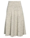 Jil Sander Woman Midi Skirt Off White Size 4 Wool In Off White