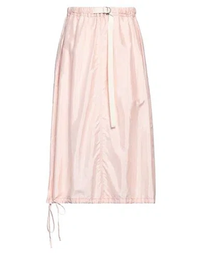 Jil Sander Woman Midi Skirt Pink Size 6 Polyamide, Silk In Metallic