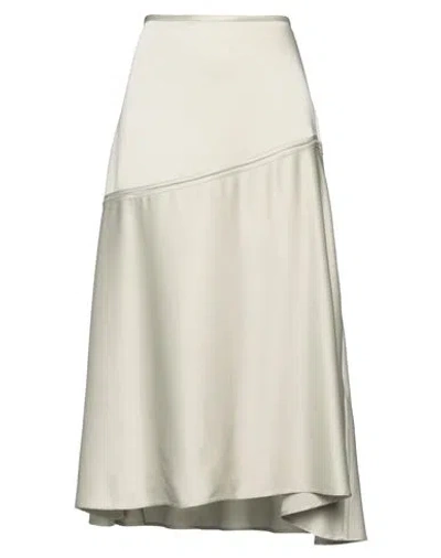 Jil Sander Woman Midi Skirt Sage Green Size 2 Acetate, Viscose