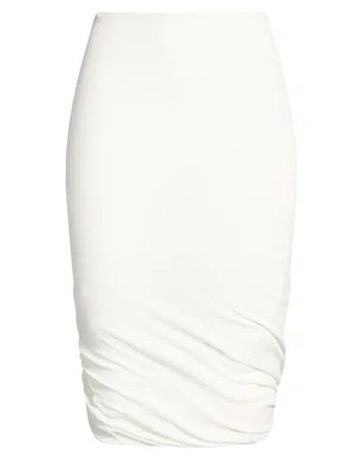 Jil Sander Woman Midi Skirt White Size 00 Cotton