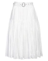 Jil Sander Woman Midi Skirt White Size 2 Cotton