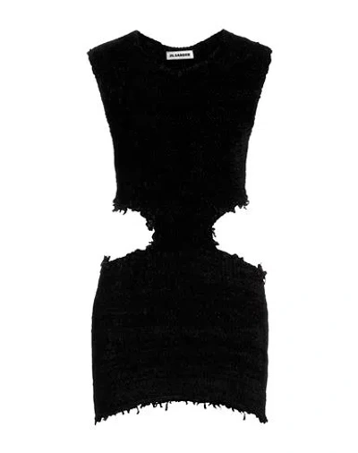 Jil Sander Woman Mini Dress Black Size 0 Silk, Cotton