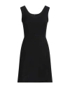 Jil Sander Woman Mini Dress Black Size 2 Viscose, Linen In Black