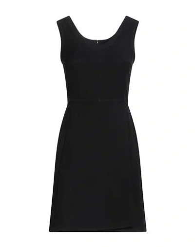 Jil Sander Woman Mini Dress Black Size 2 Viscose, Linen