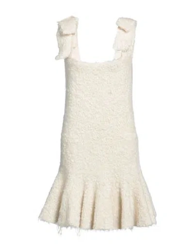 Jil Sander Woman Mini Dress Ivory Size 4 Mohair Wool, Polyamide, Silk, Polyester, Viscose In White