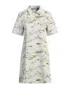 Jil Sander Woman Mini Dress Sage Green Size L Polyester, Cotton, Polyamide, Elastane In Sage Green
