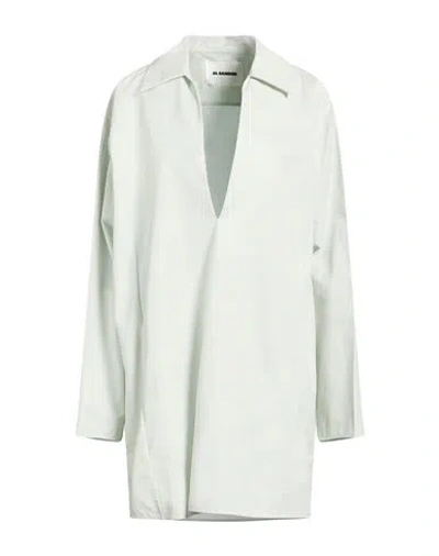 Jil Sander Woman Mini Dress Sky Blue Size 6 Cotton