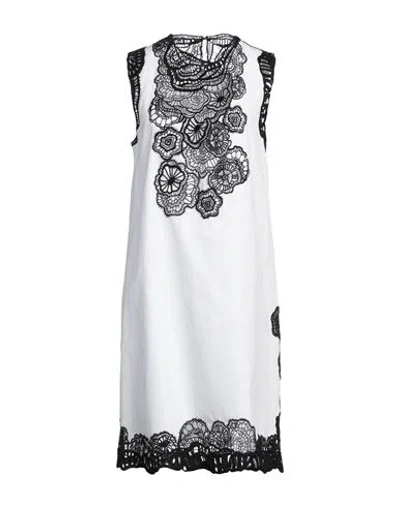 Jil Sander Woman Mini Dress White Size 6 Cotton, Polyester