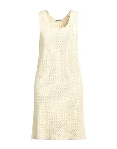 Jil Sander + Woman Mini Dress Yellow Size 10 Cotton, Elastane