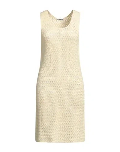 Jil Sander Woman Mini Dress Yellow Size 6 Cotton, Polyamide
