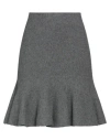 Jil Sander Woman Mini Skirt Grey Size 10 Wool, Cashmere In Grey