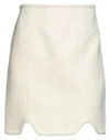 Jil Sander Woman Mini Skirt Ivory Size 2 Cotton, Wool