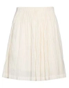 Jil Sander Woman Mini Skirt Ivory Size 2 Cotton, Polyester In White