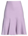Jil Sander Woman Mini Skirt Lilac Size 8 Wool In Purple