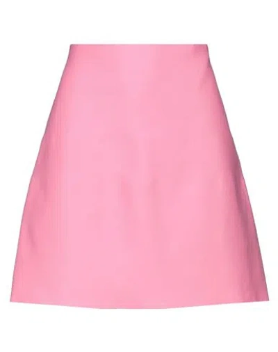 Jil Sander Woman Mini Skirt Pink Size 12 Polyester