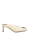 Jil Sander Woman Mules & Clogs Beige Size 7.5 Calfskin