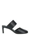 Jil Sander Woman Mules & Clogs Black Size 6 Calfskin