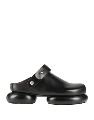 Jil Sander Woman Mules & Clogs Black Size 8 Leather