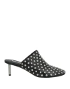 Jil Sander Stud-embellished Nappa Leather Mules In Black