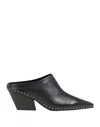 Jil Sander Woman Mules & Clogs Black Size 8 Soft Leather In Black
