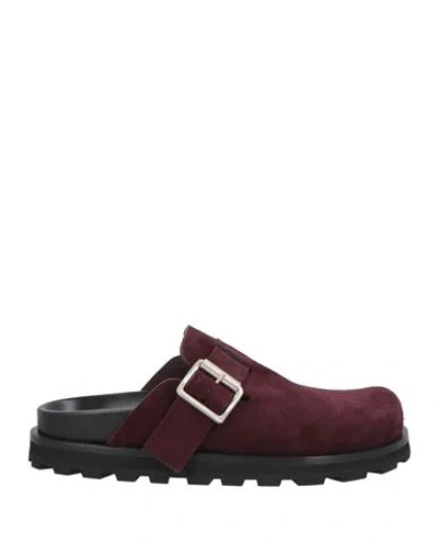 Jil Sander+ Woman Mules & Clogs Burgundy Size 8 Leather In Red