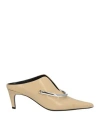 Jil Sander Woman Mules & Clogs Cream Size 6 Leather In White