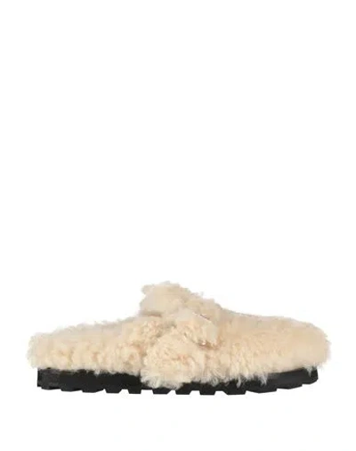 JIL SANDER JIL SANDER WOMAN MULES & CLOGS IVORY SIZE 8 SHEARLING