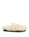 Jil Sander+ Woman Mules & Clogs Ivory Size 8 Shearling In White