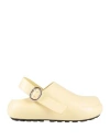 Jil Sander Woman Mules & Clogs Pastel Yellow Size 8 Leather In Yellow