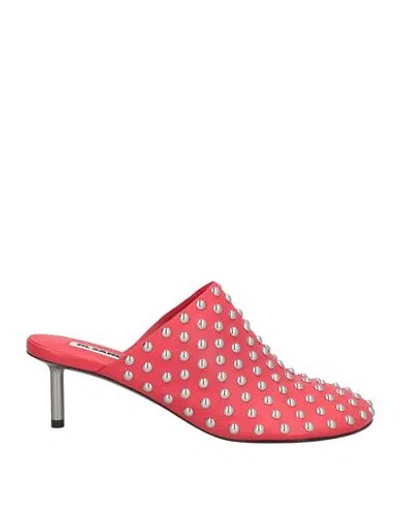 JIL SANDER JIL SANDER WOMAN MULES & CLOGS RED SIZE 6 LEATHER