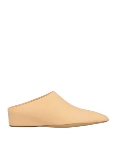 Jil Sander Woman Mules & Clogs Sand Size 7 Leather