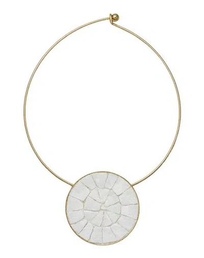 Jil Sander Woman Necklace White Size - Metal