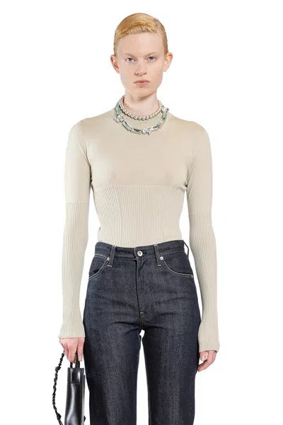 Jil Sander Woman Off-white Knitwear In Green