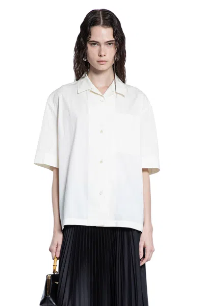 Jil Sander Woman Off-white Shirts In Beige