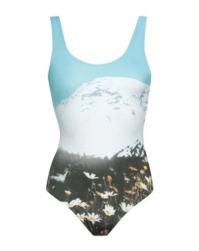 Jil Sander+ Woman One-piece Swimsuit Turquoise Size M Polyamide, Elastane In Blue