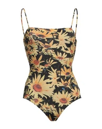 Jil Sander Woman One-piece Swimsuit Yellow Size M Polyamide, Elastane