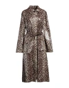 Jil Sander Woman Overcoat & Trench Coat Brown Size 4 Cotton, Silk In Brown