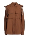 Jil Sander Woman Overcoat Brown Size 2 Cotton