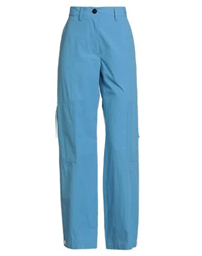 Jil Sander Woman Pants Azure Size 00 Cotton In Blue