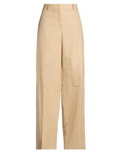 Jil Sander Woman Pants Beige Size 10 Cotton In Neutral