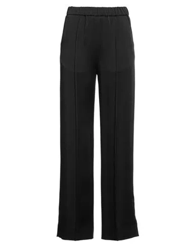 JIL SANDER JIL SANDER WOMAN PANTS BLACK SIZE 6 ACETATE, VISCOSE
