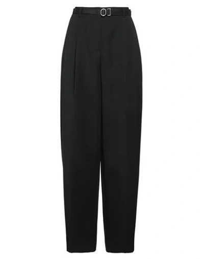 Jil Sander High-rise Virgin Wool Pants In Black