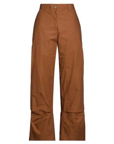 Jil Sander + Woman Pants Brown Size 10 Cotton