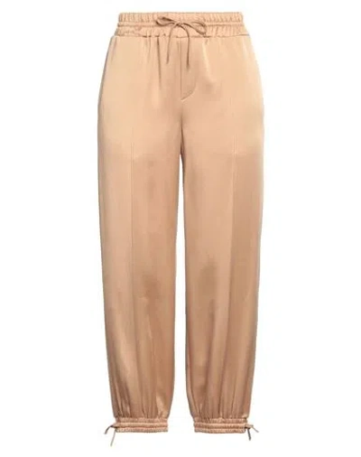 Jil Sander Woman Pants Camel Size 10 Acetate, Viscose In Beige