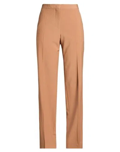 Jil Sander Woman Pants Camel Size 6 Virgin Wool, Mohair Wool In Nude