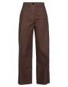 Jil Sander Woman Pants Dark Brown Size 12 Cotton