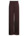 Jil Sander Woman Pants Dark Brown Size 8 Viscose, Virgin Wool, Polyamide, Elastane