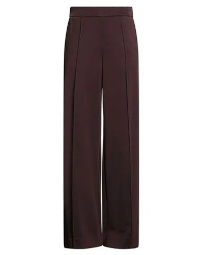 Jil Sander Woman Pants Dark Brown Size 8 Viscose, Virgin Wool, Polyamide, Elastane