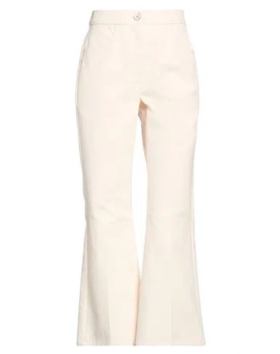 Jil Sander Woman Pants Ivory Size 0 Cotton In White